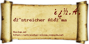 Östreicher Alóma névjegykártya